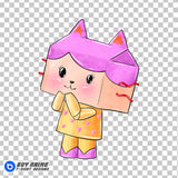 Baby Box Gabby's Dollhouse Watercolor Clipart PNG Hand Drawn Illustration