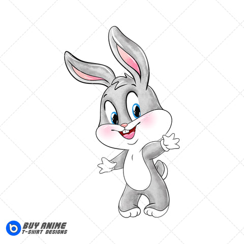 Baby Bugs Bunny Looney Tunes Watercolor Clipart PNG Hand Drawn Illustration
