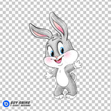 Baby Bugs Bunny Looney Tunes Watercolor Clipart PNG Hand Drawn Illustration