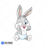 Baby Bugs Bunny Looney Tunes Watercolor Clipart PNG Hand Drawn Illustration #2