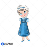 Baby Elsa Frozen Watercolor Clipart PNG Hand Drawn Illustration