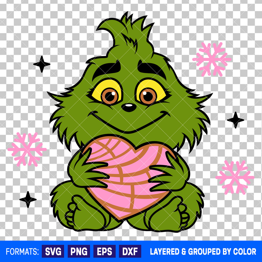 Baby Grinch Christmas SVG Cut File for Cricut and Silhouette #2