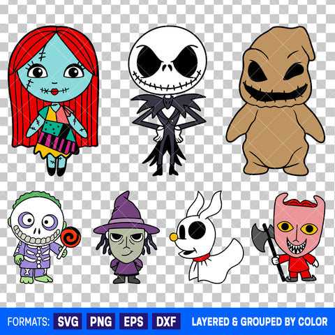 Baby Jack And Sally Halloween Bundle SVG Cut Files for Cricut and Silhouette