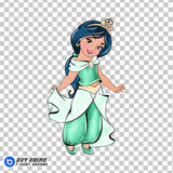 Baby Jasmine Aladdin Watercolor Clipart PNG Hand Drawn Illustration