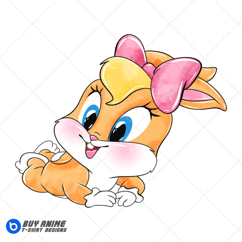 Baby Lola Bunny Looney Tunes Watercolor Clipart PNG Hand Drawn Illustration