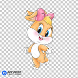 Baby Lola Bunny Looney Tunes Watercolor Clipart PNG Hand Drawn Illustration #2