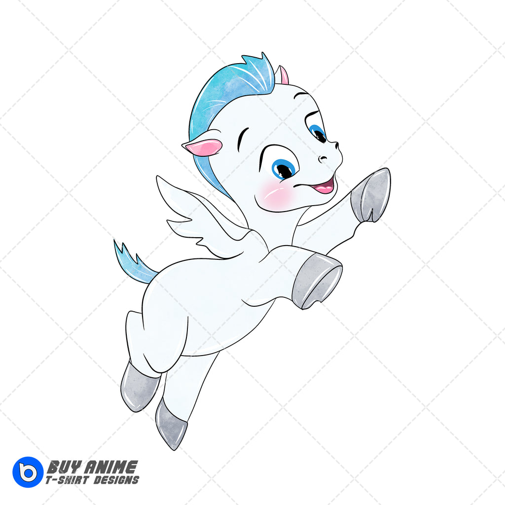 Pegasus Hercules Watercolor Clipart PNG Hand Drawn Illustration