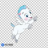Pegasus Hercules Watercolor Clipart PNG Hand Drawn Illustration