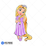 Baby Rapunzel Tangled Watercolor Clipart PNG Hand Drawn Illustration