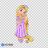 Baby Rapunzel Tangled Watercolor Clipart PNG Hand Drawn Illustration