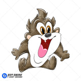 Baby Taz Looney Tunes Watercolor Clipart PNG Hand Drawn Illustration