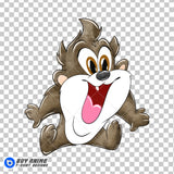 Baby Taz Looney Tunes Watercolor Clipart PNG Hand Drawn Illustration