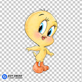 Baby Tweety Bird Looney Tunes Watercolor Clipart PNG Hand Drawn Illustration
