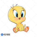 Baby Tweety Bird Looney Tunes Watercolor Clipart PNG Hand Drawn Illustration #2