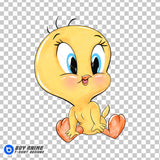 Baby Tweety Bird Looney Tunes Watercolor Clipart PNG Hand Drawn Illustration #2