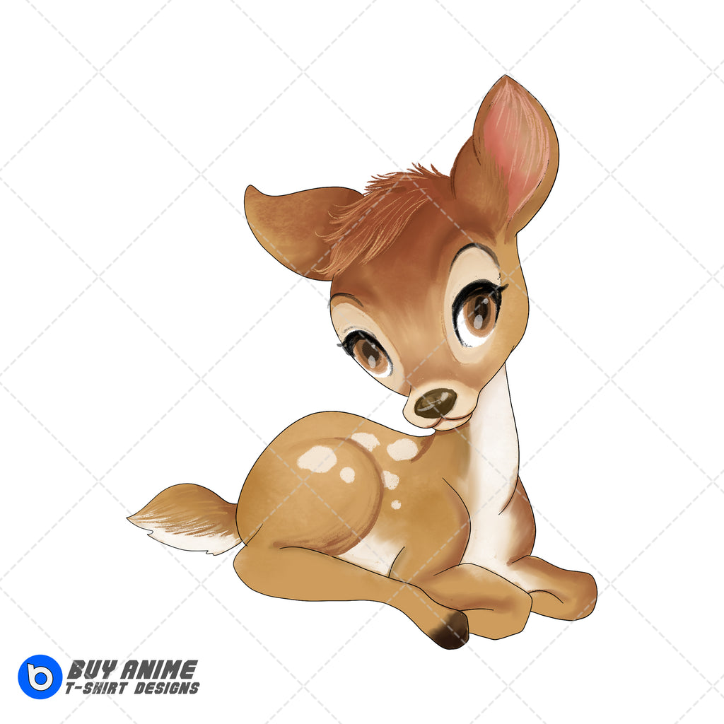 Bambi Watercolor Clipart PNG Hand Drawn Illustration