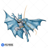 Batman Watercolor Clipart PNG Hand Drawn Illustration