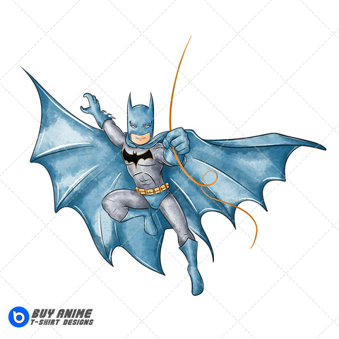 Batman Watercolor Clipart PNG Hand Drawn Illustration