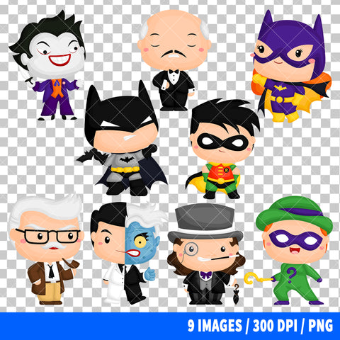Batman Clipart PNG Bundle