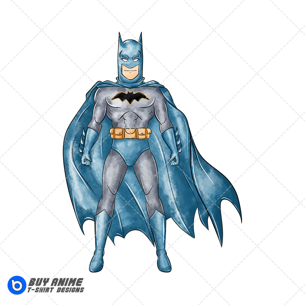Batman Watercolor Clipart PNG Hand Drawn Illustration #2