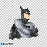 Batman Watercolor Clipart PNG Hand Drawn Illustration #4