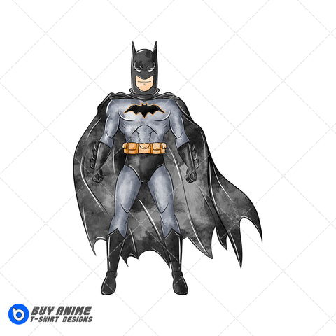 Batman Watercolor Clipart PNG Hand Drawn Illustration #5