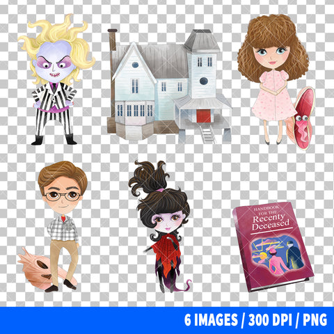 Beetlejuice Clipart PNG Bundle