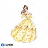 Belle Beauty and the Beast Watercolor Clipart PNG Hand Drawn Illustration #5