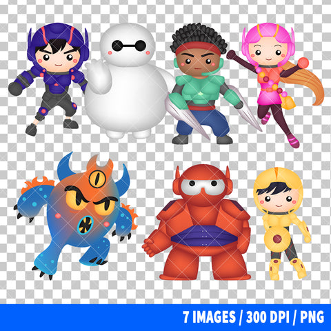 Big Hero 6 Clipart PNG Bundle #2