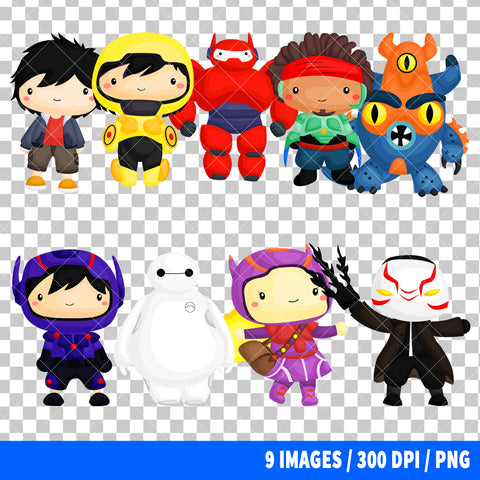 Big Hero 6 Clipart PNG Bundle