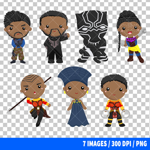 Black Panther Clipart PNG Bundle