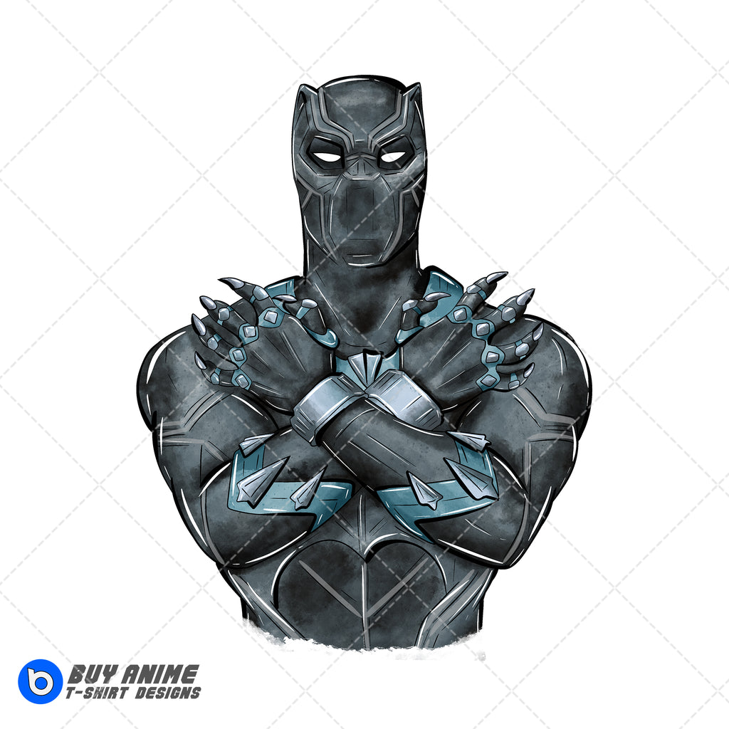 Black Panther Watercolor Clipart PNG Hand Drawn Illustration