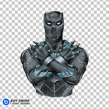 Black Panther Watercolor Clipart PNG Hand Drawn Illustration
