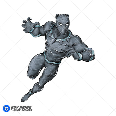 Black Panther Watercolor Clipart PNG Hand Drawn Illustration #2