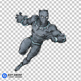 Black Panther Watercolor Clipart PNG Hand Drawn Illustration #2