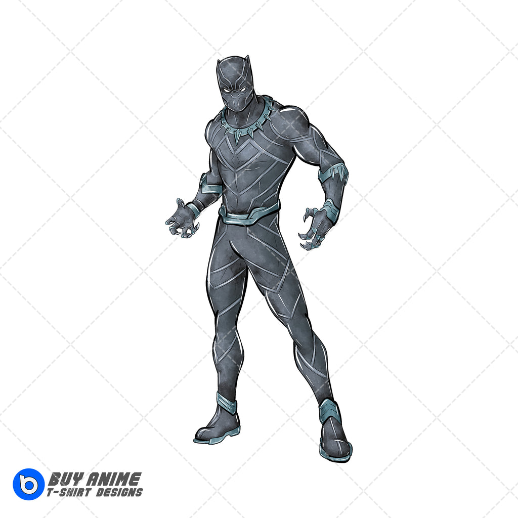 Black Panther Watercolor Clipart PNG Hand Drawn Illustration #3