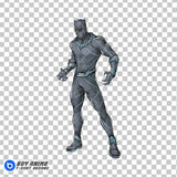 Black Panther Watercolor Clipart PNG Hand Drawn Illustration #3