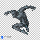 Black Panther Watercolor Clipart PNG Hand Drawn Illustration #5
