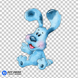 Blues Clues Watercolor Clipart PNG Hand Drawn Illustration