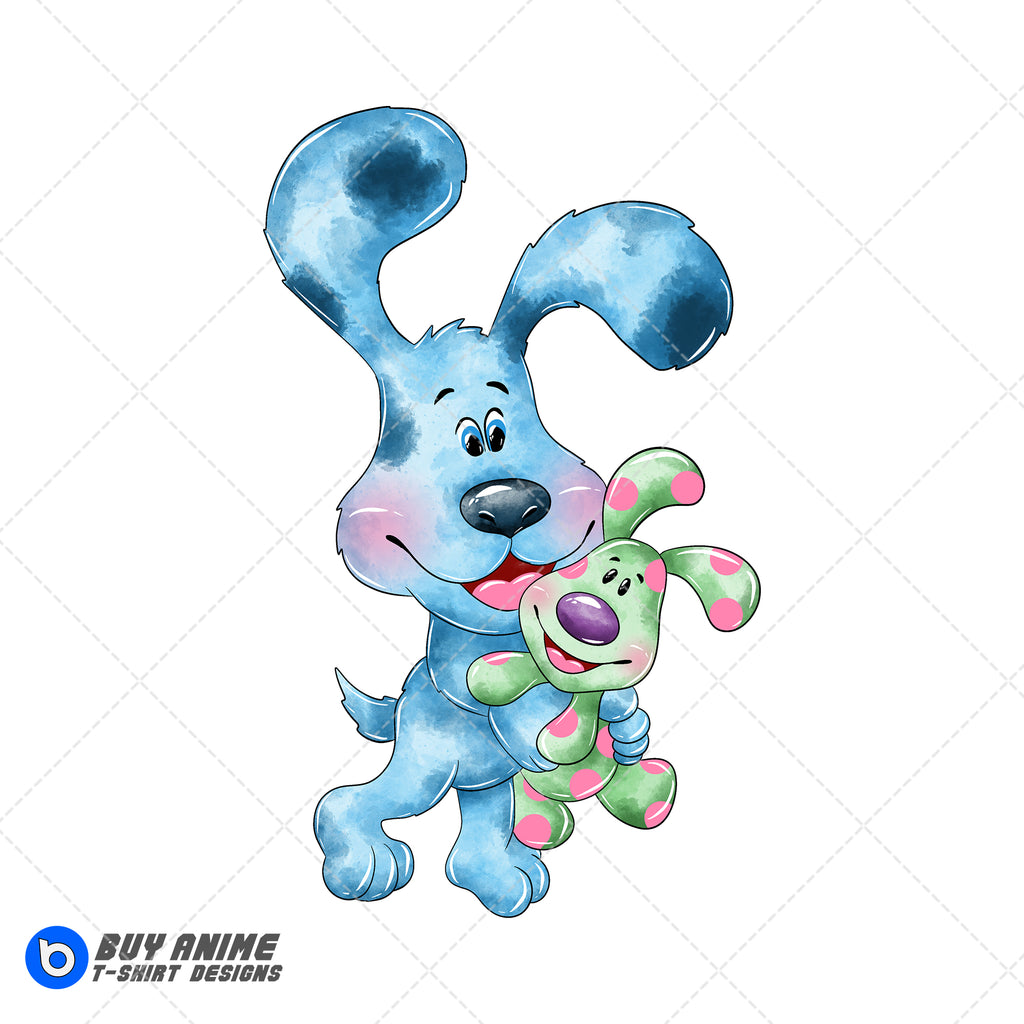 Blues Clues Watercolor Clipart PNG Hand Drawn Illustration #2