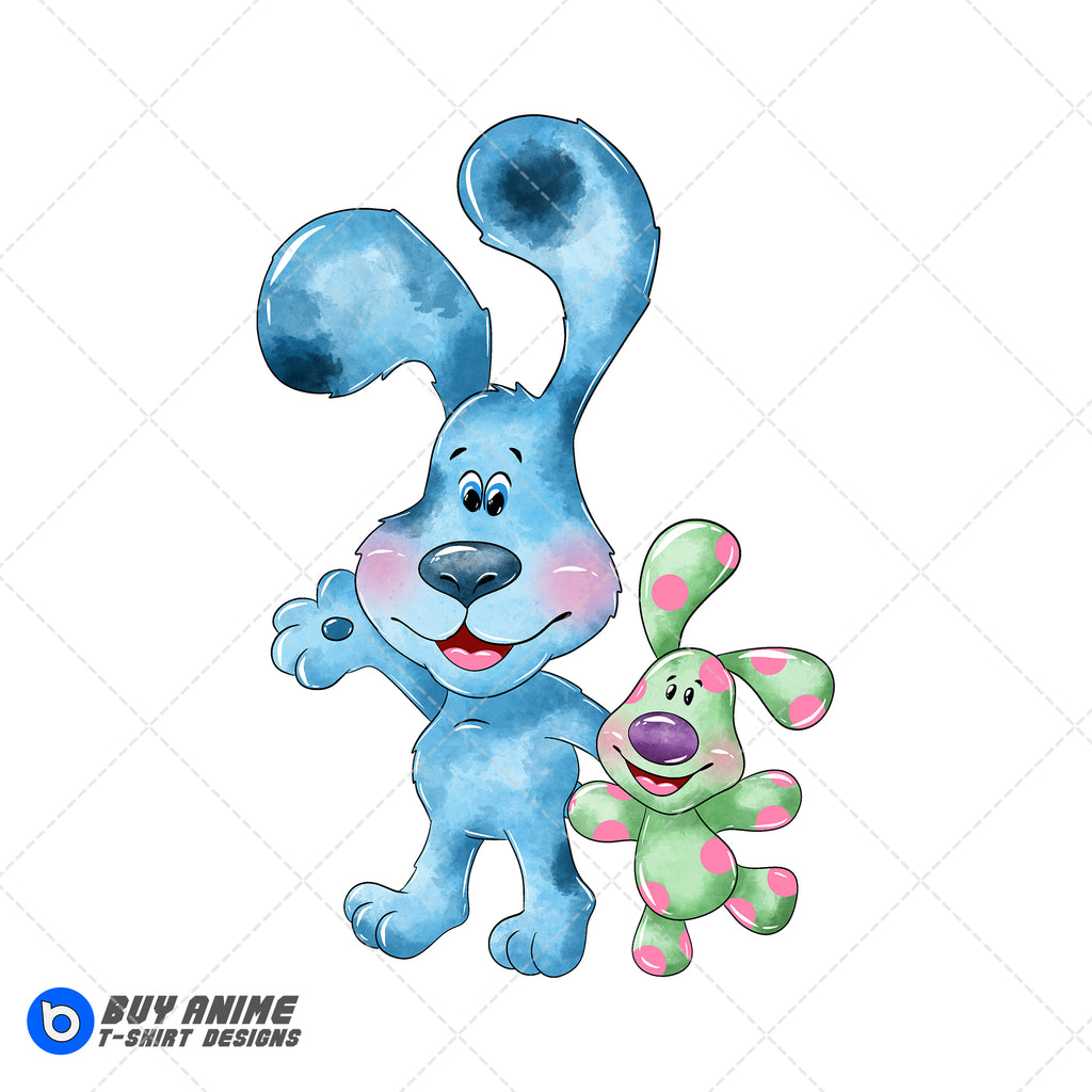 Blues Clues Watercolor Clipart PNG Hand Drawn Illustration #3