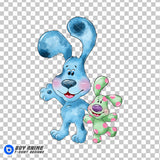 Blues Clues Watercolor Clipart PNG Hand Drawn Illustration #3