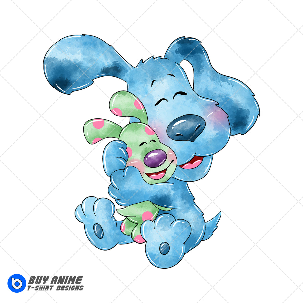 Blues Clues Watercolor Clipart PNG Hand Drawn Illustration #5