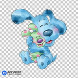 Blues Clues Watercolor Clipart PNG Hand Drawn Illustration #5