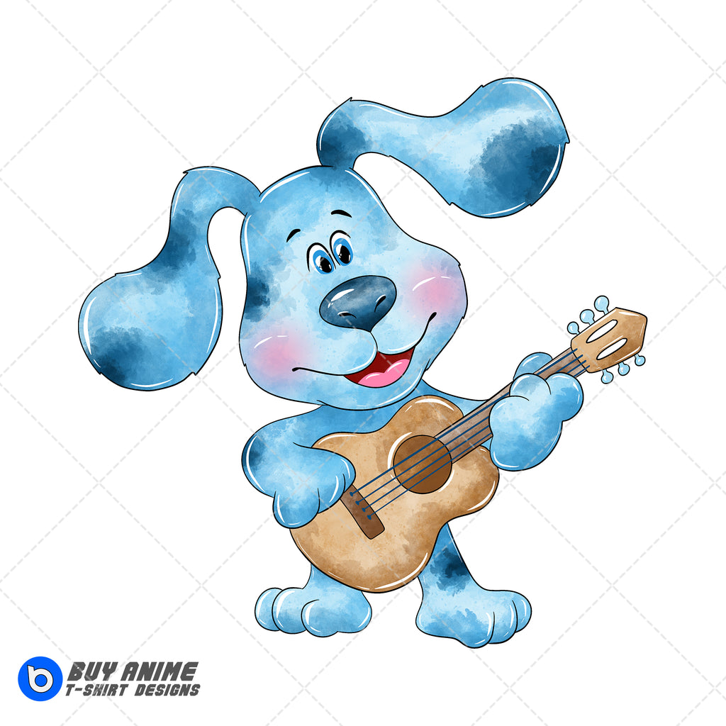 Blues Clues Watercolor Clipart PNG Hand Drawn Illustration #6