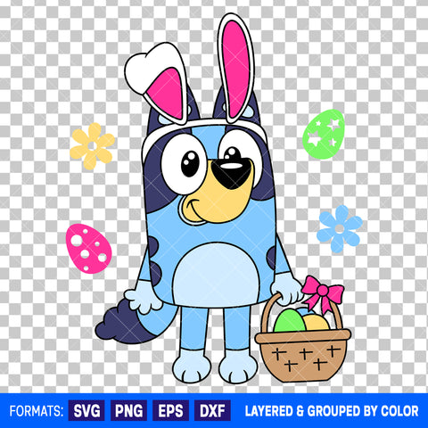 Bluey Easter SVG Cut File for Cricut and Silhouette