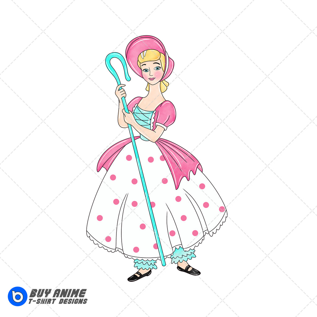 Bo Peep Toy Story Watercolor Clipart PNG Hand Drawn Illustration