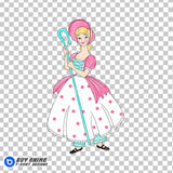 Bo Peep Toy Story Watercolor Clipart PNG Hand Drawn Illustration
