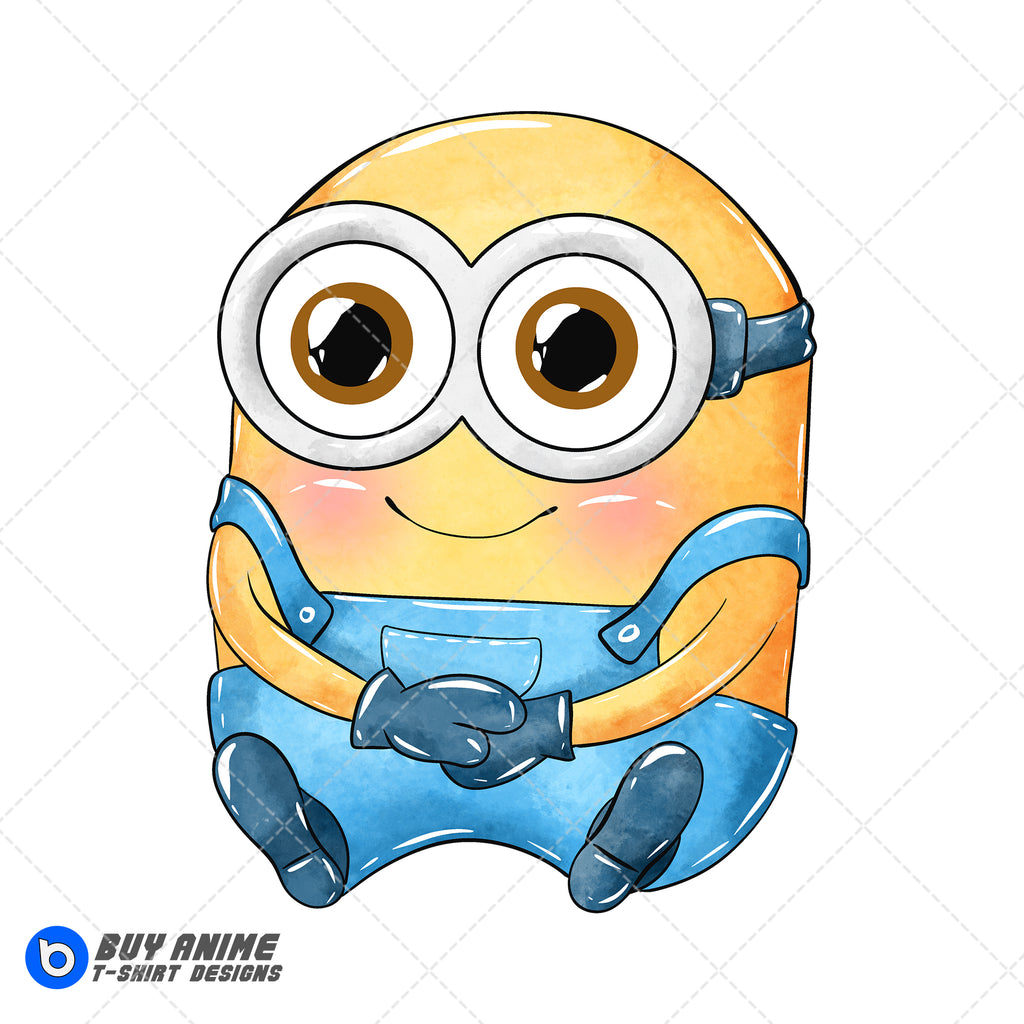Bob Minion Watercolor Clipart PNG Hand Drawn Illustration #2