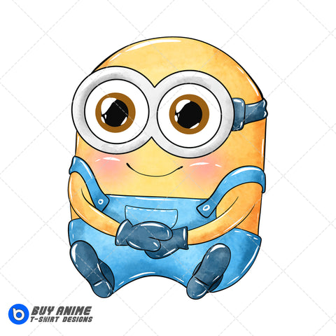 Bob Minion Watercolor Clipart PNG Hand Drawn Illustration #2